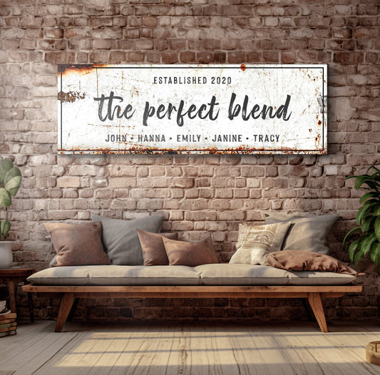 The Perfect Blend Sign – Personalized Kitchen Wall Art