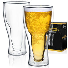 Upside Down Beer Glasses set of two by Dragon Glassware