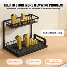 Black under-sink storage organizer