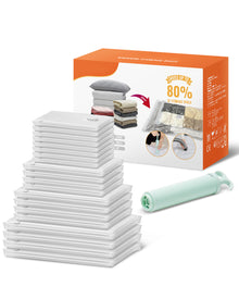 Transparent vacuum storage bags and pump