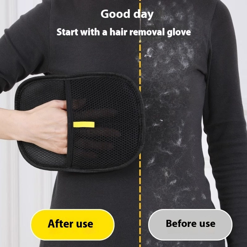 Dog and cat hair remover mitt for furniture and clothes