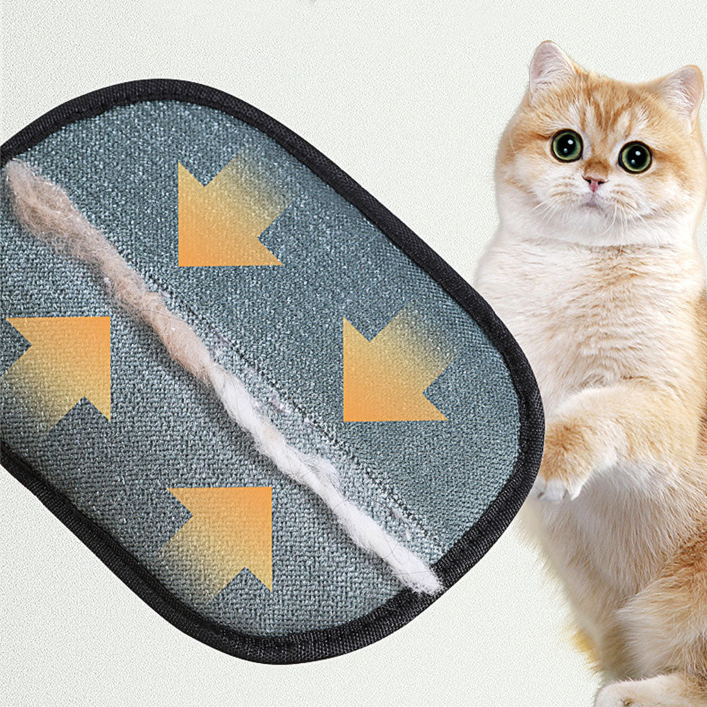 Reusable lint and pet hair remover mitt for home cleaning