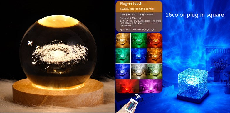 Water ripple projector light for relaxing interior ambience