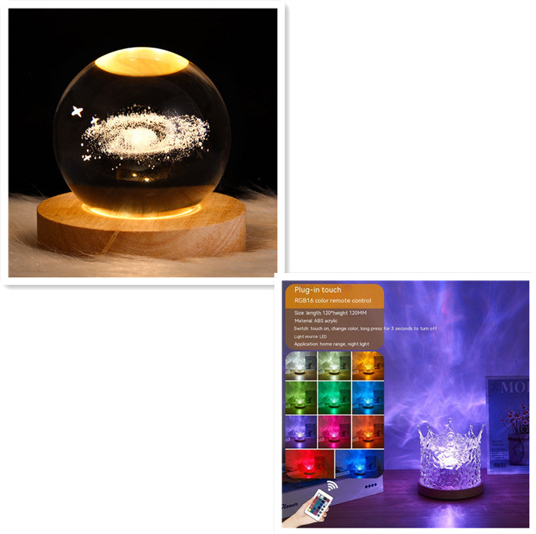 Water ripple projector lamp for bedroom, desk or gaming room