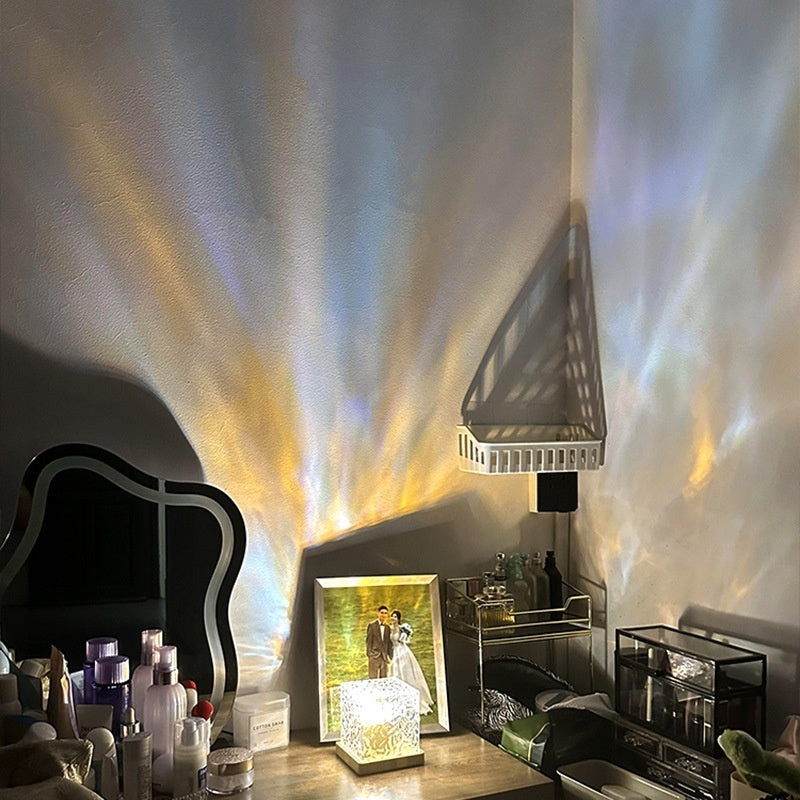 Water ripple ambient night light for desks and bedrooms