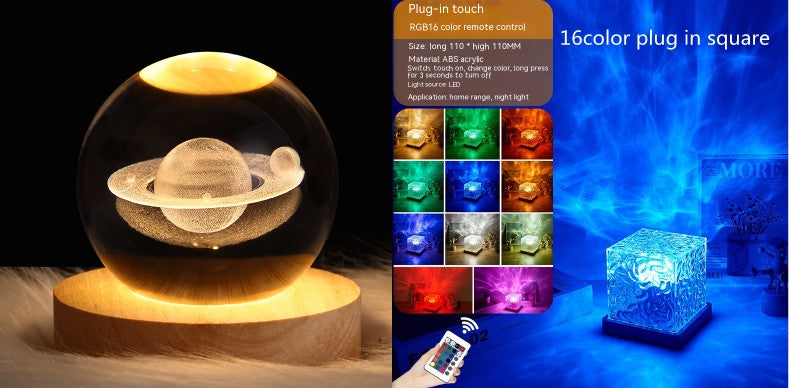 LED water ripple lamp for decorative room lighting