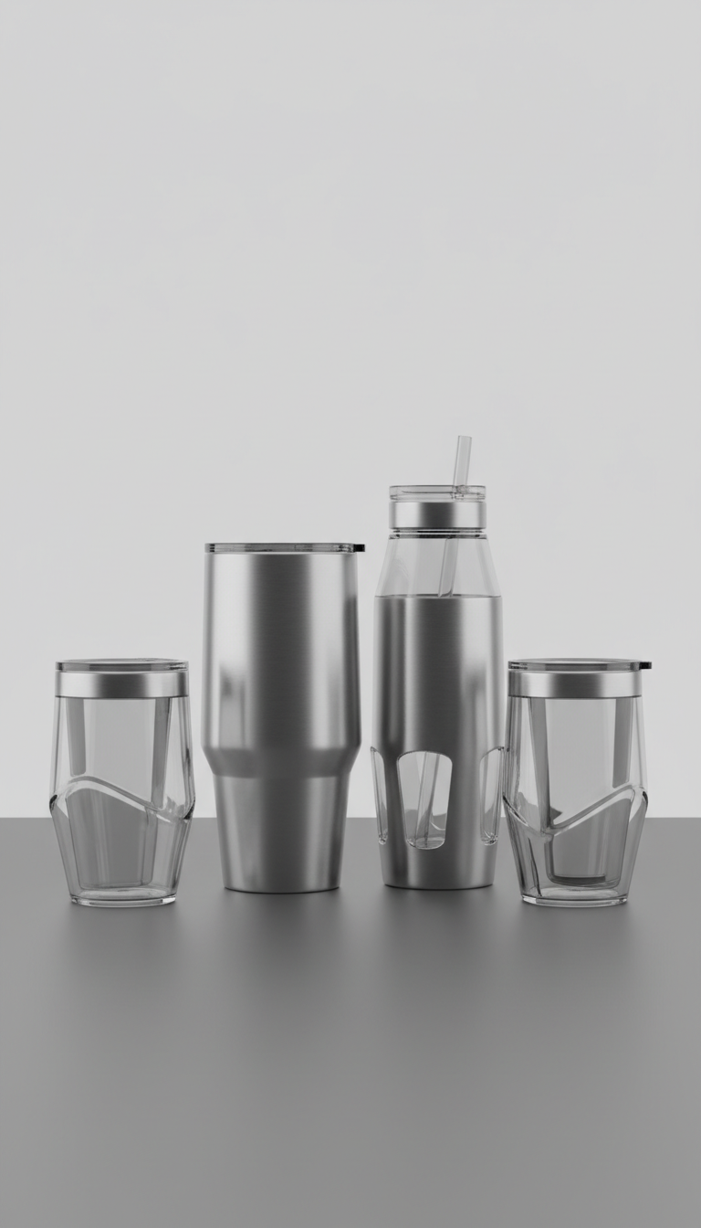 Modern drinkware set