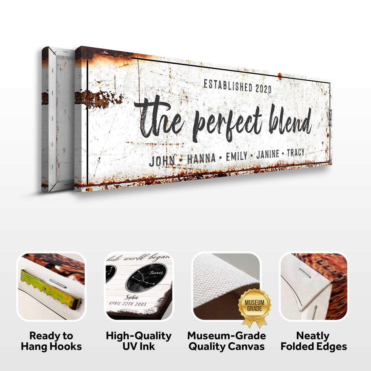 The Perfect Blend Sign – Personalized Kitchen Wall Art
