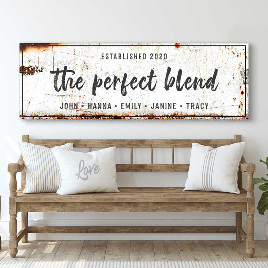 The Perfect Blend Sign – Personalized Kitchen Wall Art