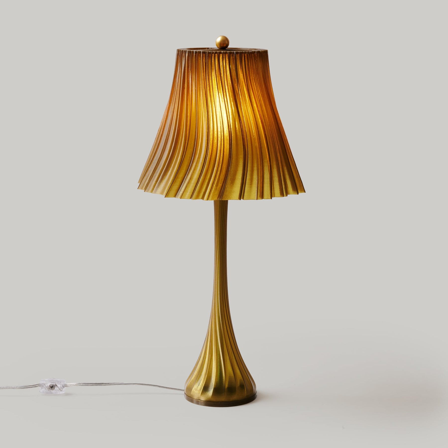 Pleat Table Lamp with sculptural shade for warm accent lighting