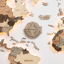 Travel Tracker Pieces for 3D Wooden World Maps