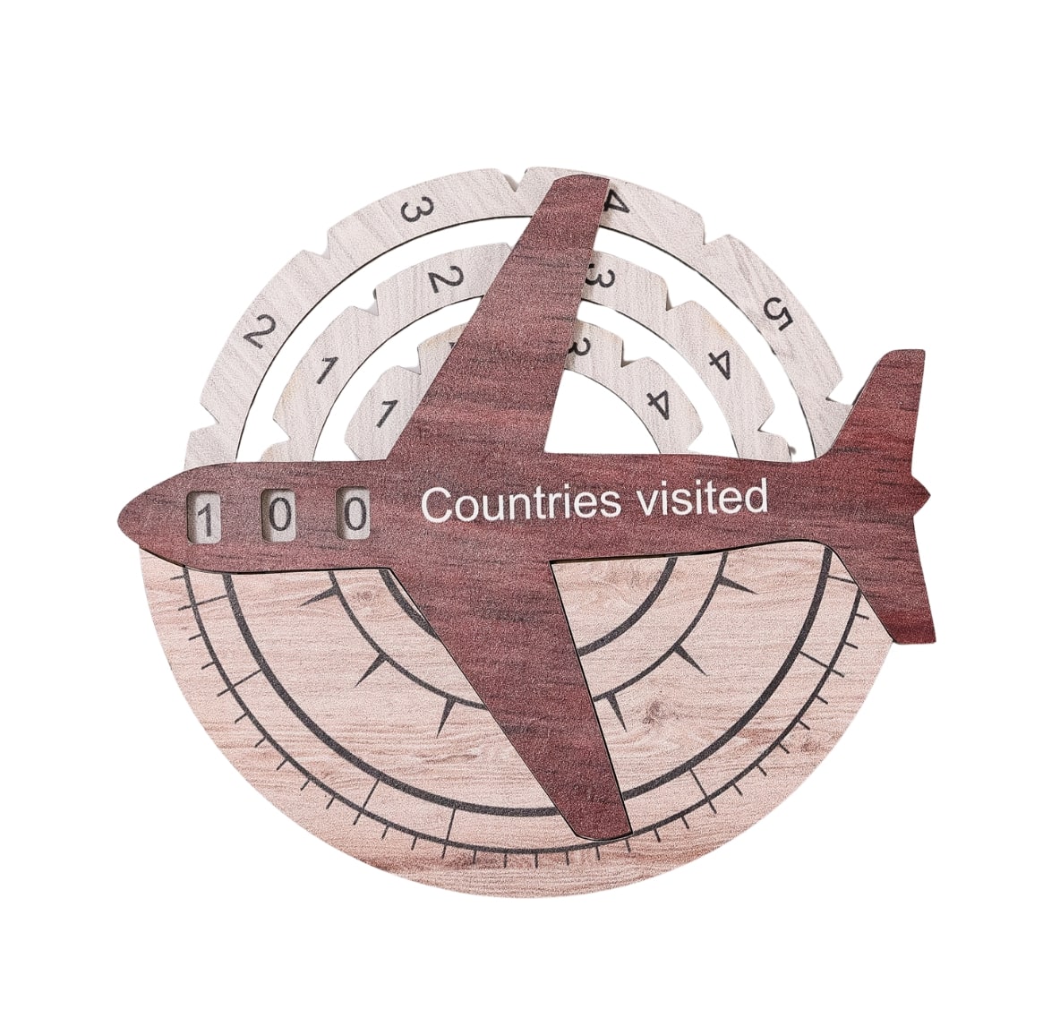 Travel Tracker Pieces for 3D Wooden World Maps