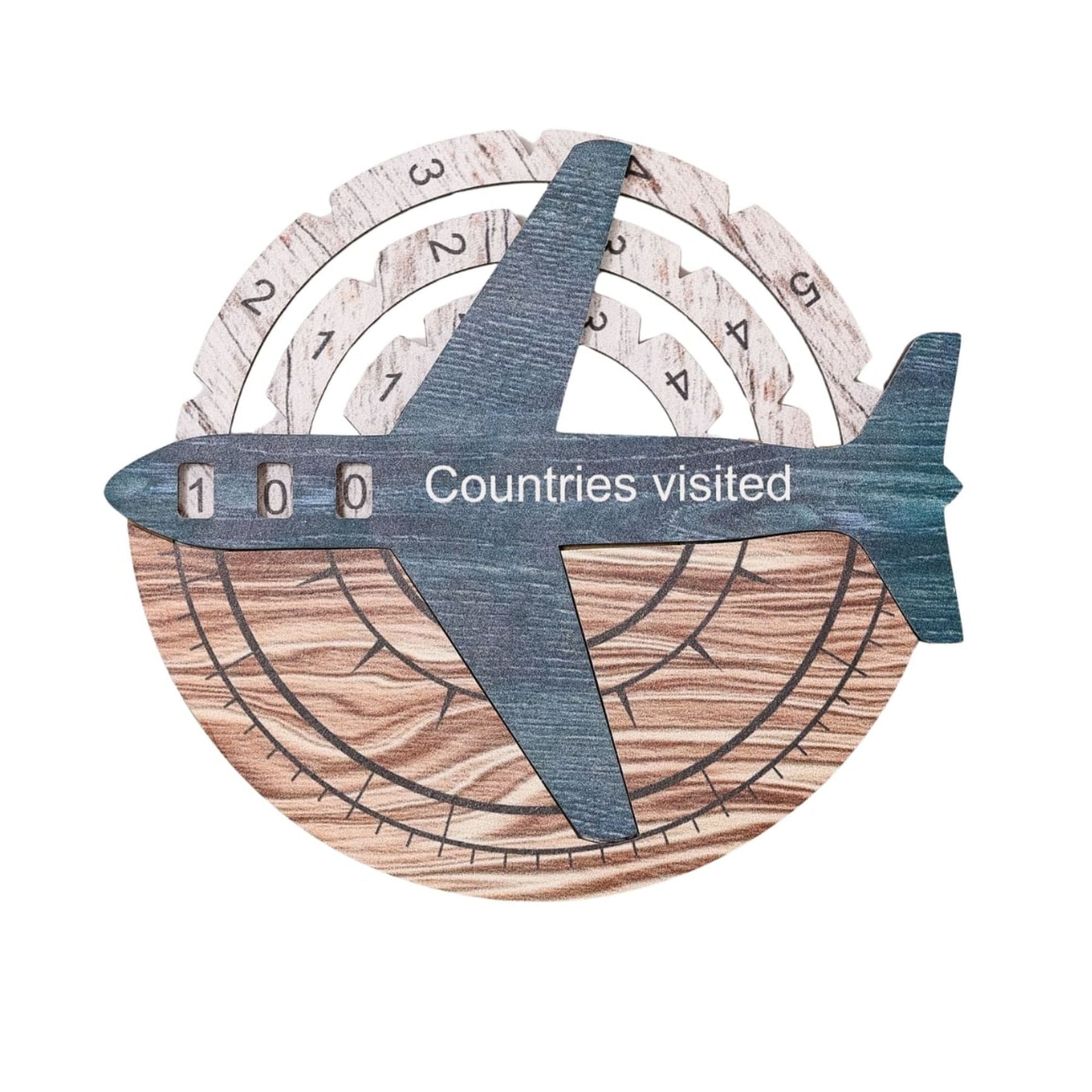 Travel Tracker Pieces for 3D Wooden World Maps