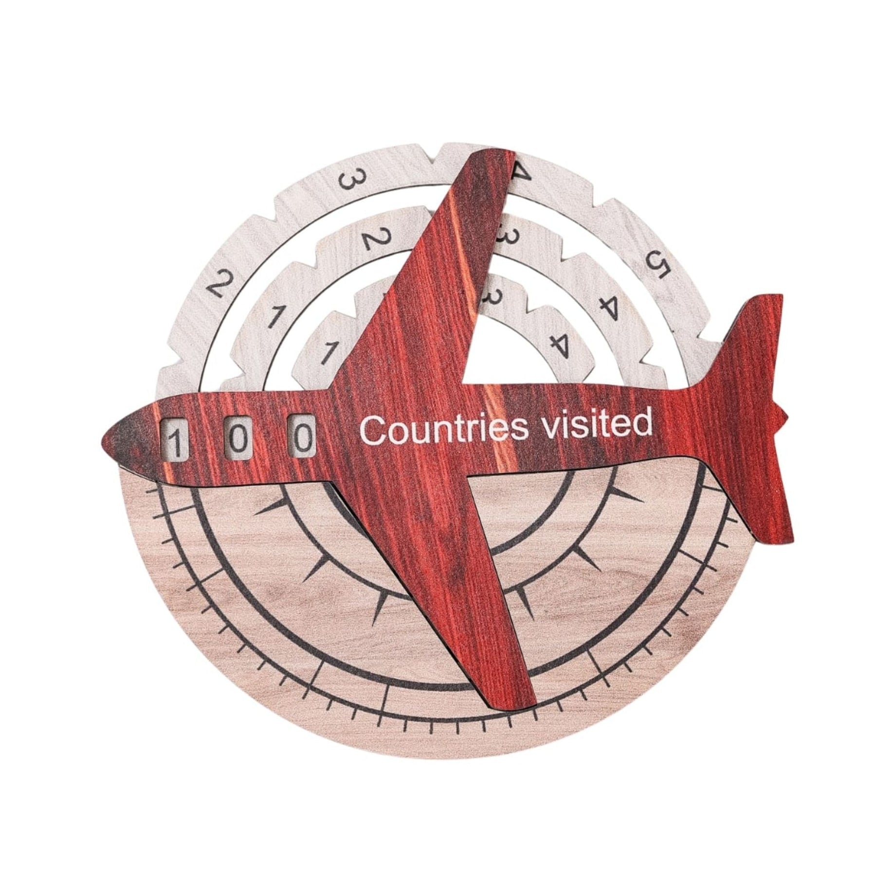 Travel Tracker Pieces for 3D Wooden World Maps