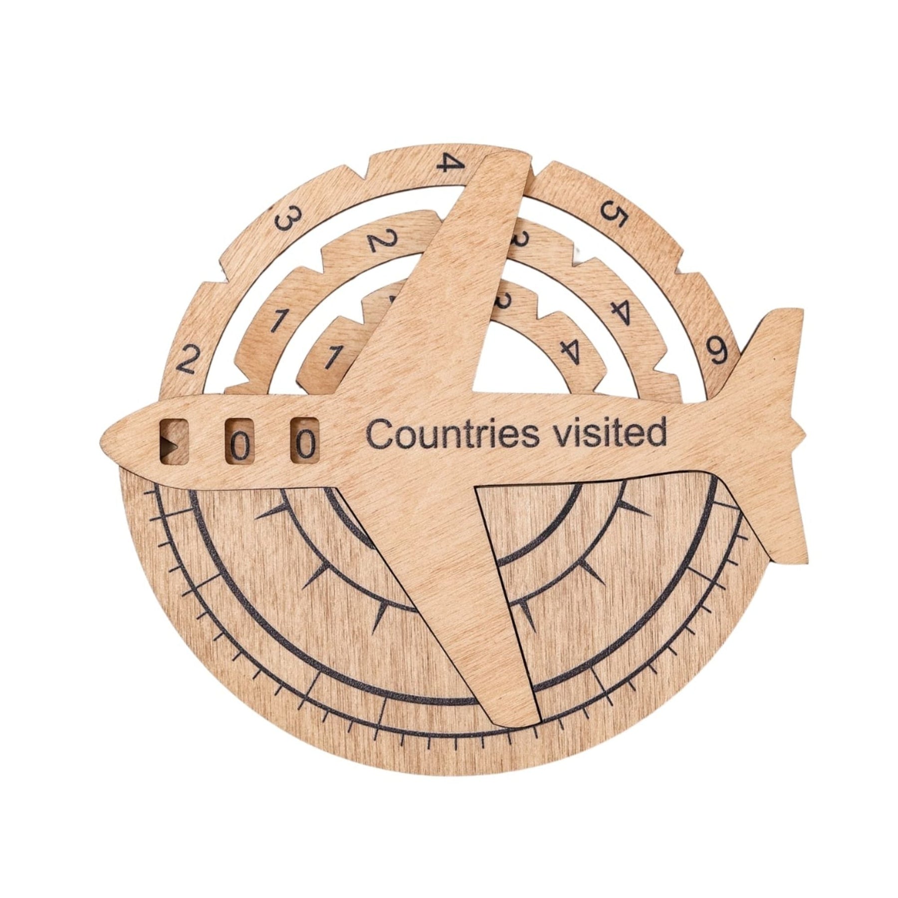 Travel Tracker Pieces for 3D Wooden World Maps