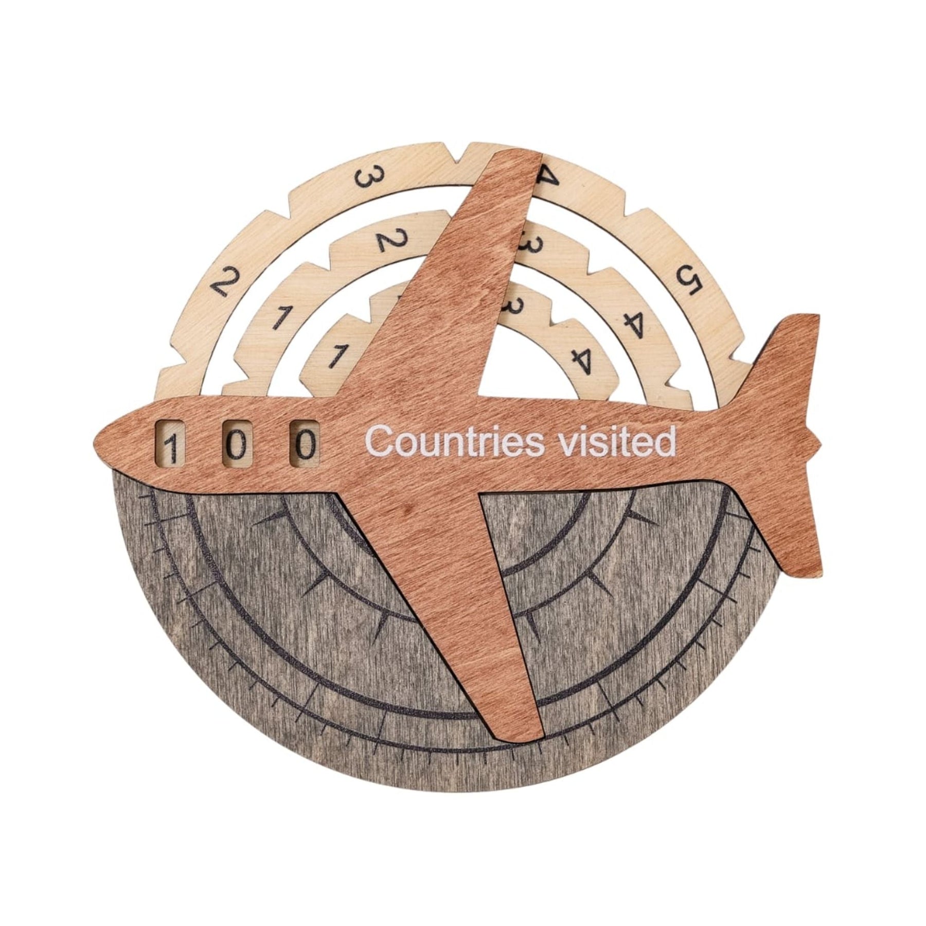 Travel Tracker Pieces for 3D Wooden World Maps