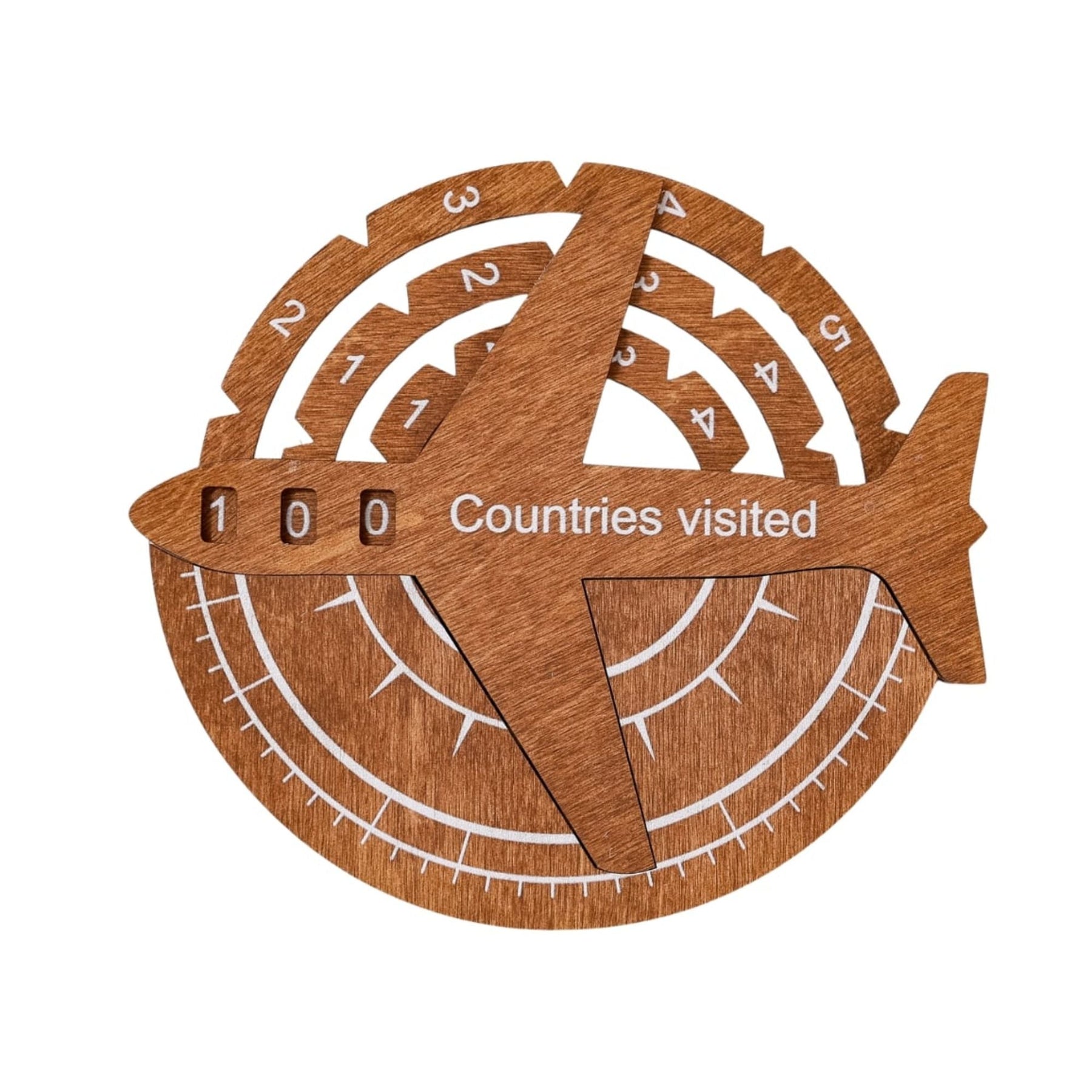 Travel Tracker Pieces for 3D Wooden World Maps