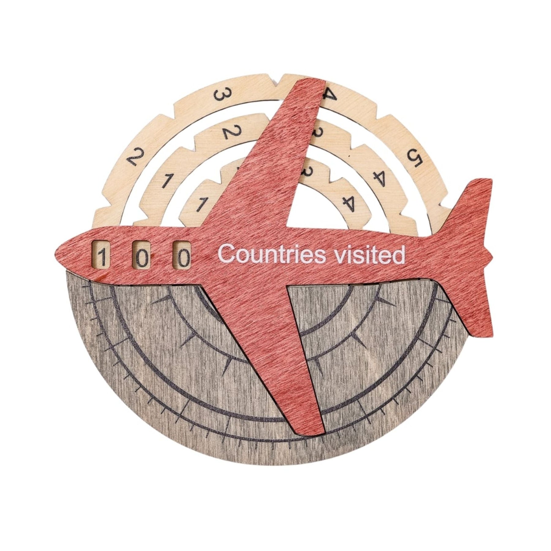 Travel Tracker Pieces for 3D Wooden World Maps
