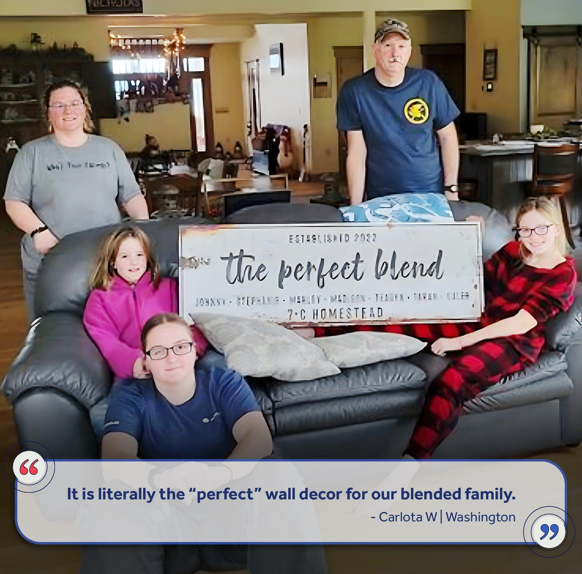 The Perfect Blend Sign – Personalized Kitchen Wall Art