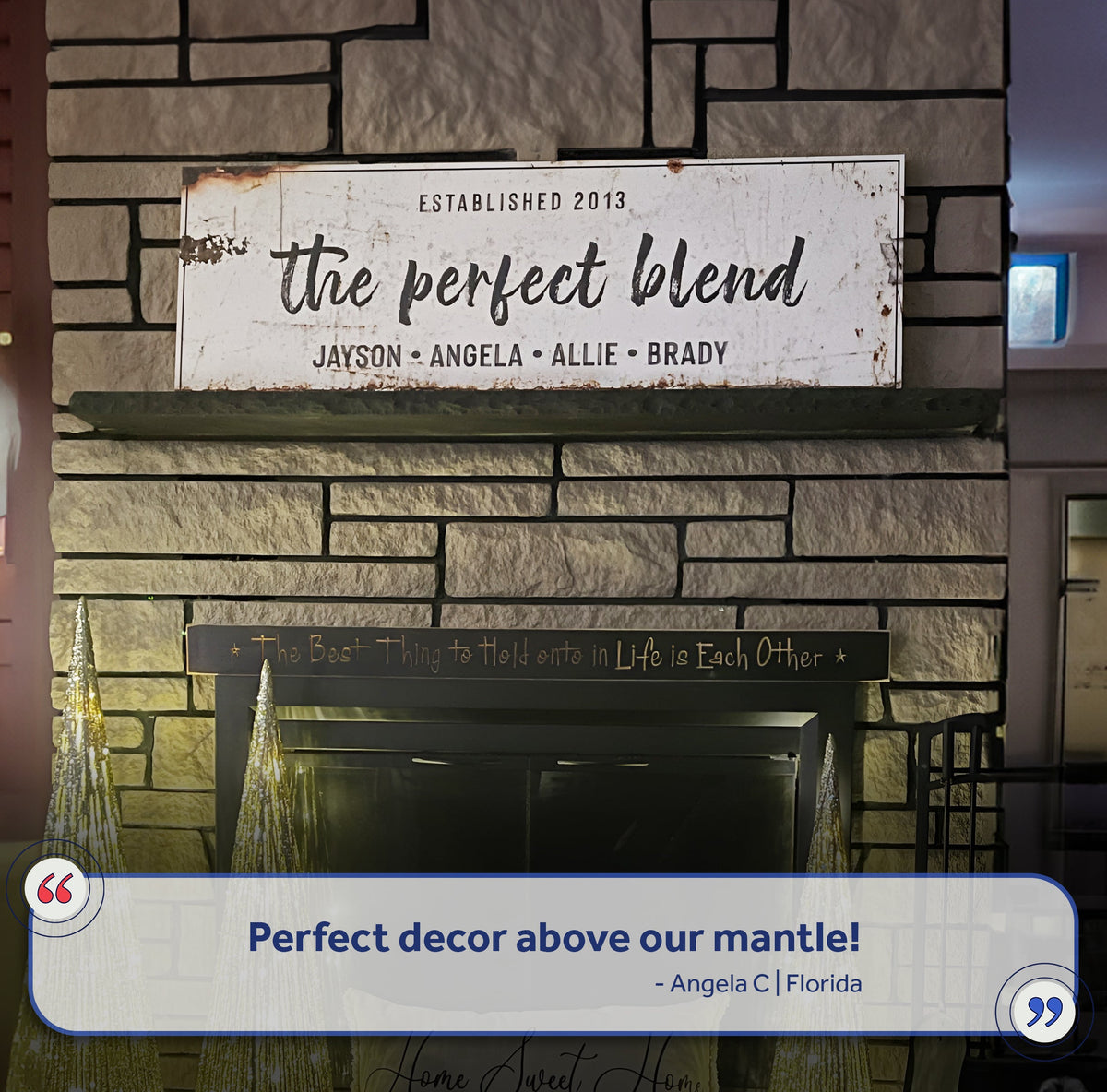 The Perfect Blend Sign – Personalized Kitchen Wall Art
