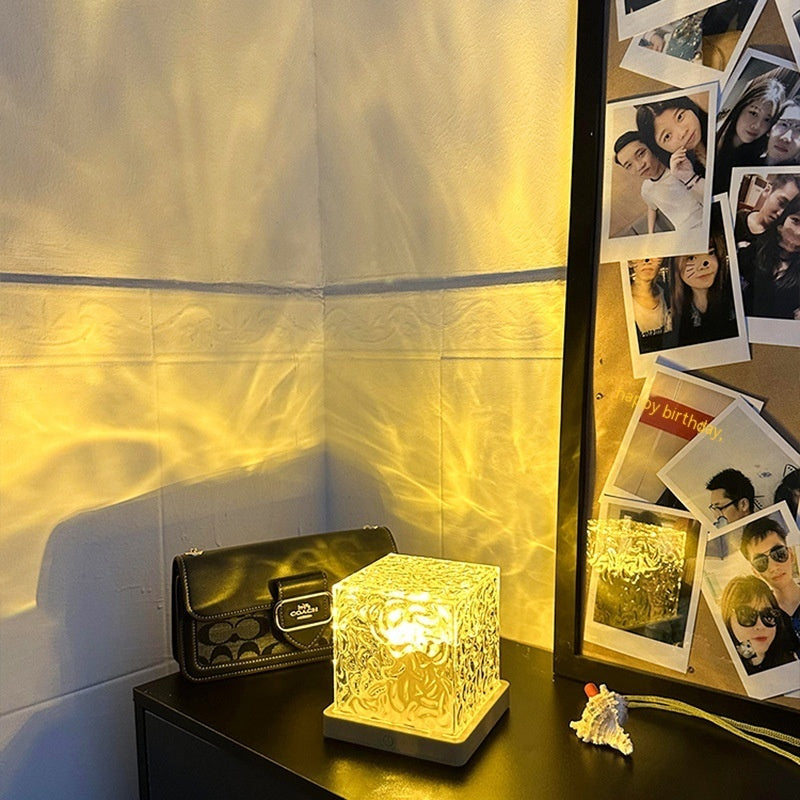 Decorative water ripple projector lamp with moving light effect