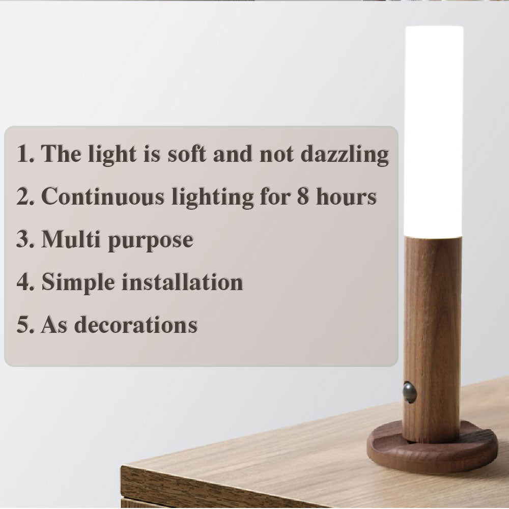 Rechargeable magnetic night light with motion sensor for home use