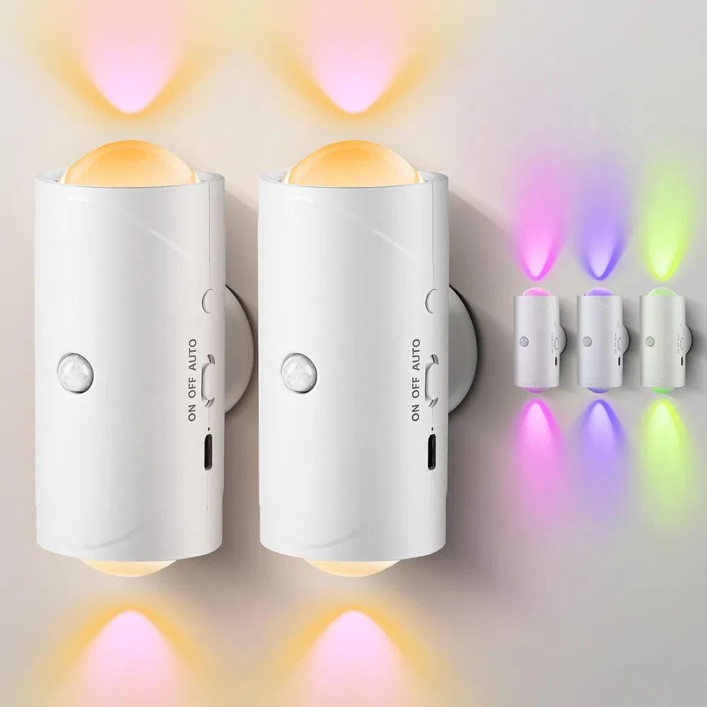 Rechargeable motion sensor night lights for home use