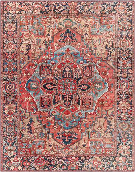 Neyland vintage-inspired area rug in a styled home interior