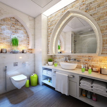 Coordinated bathroom countertop accessories