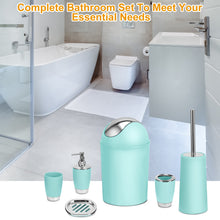 Six-piece bathroom set components