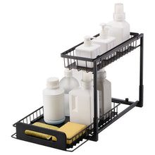 Two-tier pull-out under-sink organizer