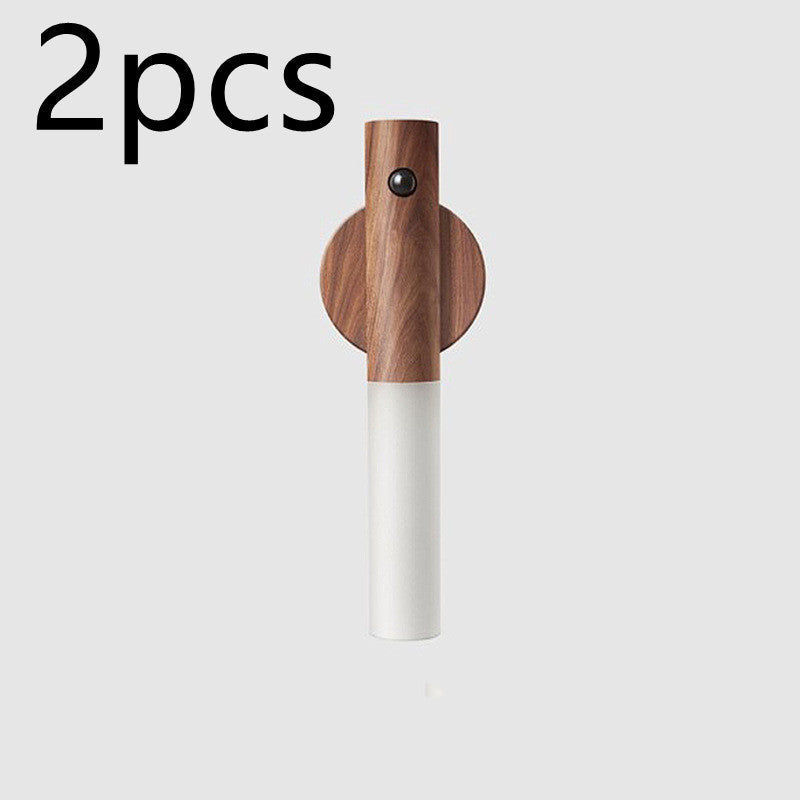 Rechargeable magnetic motion-sensor light - Walnut - 2 lights