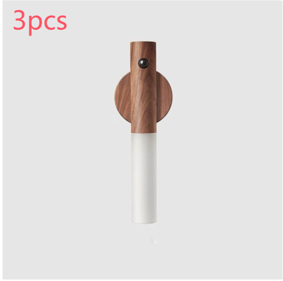 Rechargeable magnetic motion-sensor light - Walnut - 3 lights