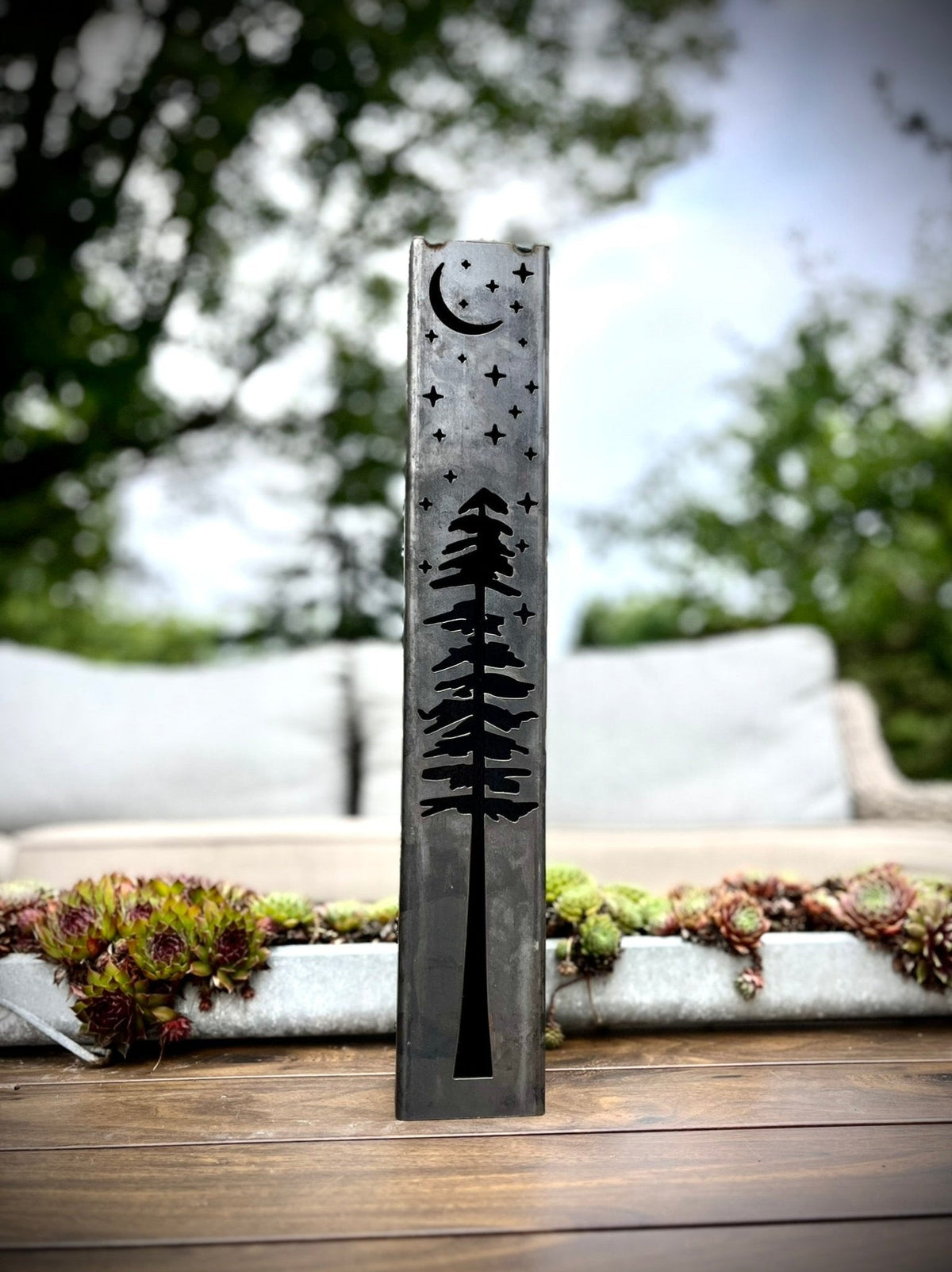 Pine Tree Solar Luminary Pillars