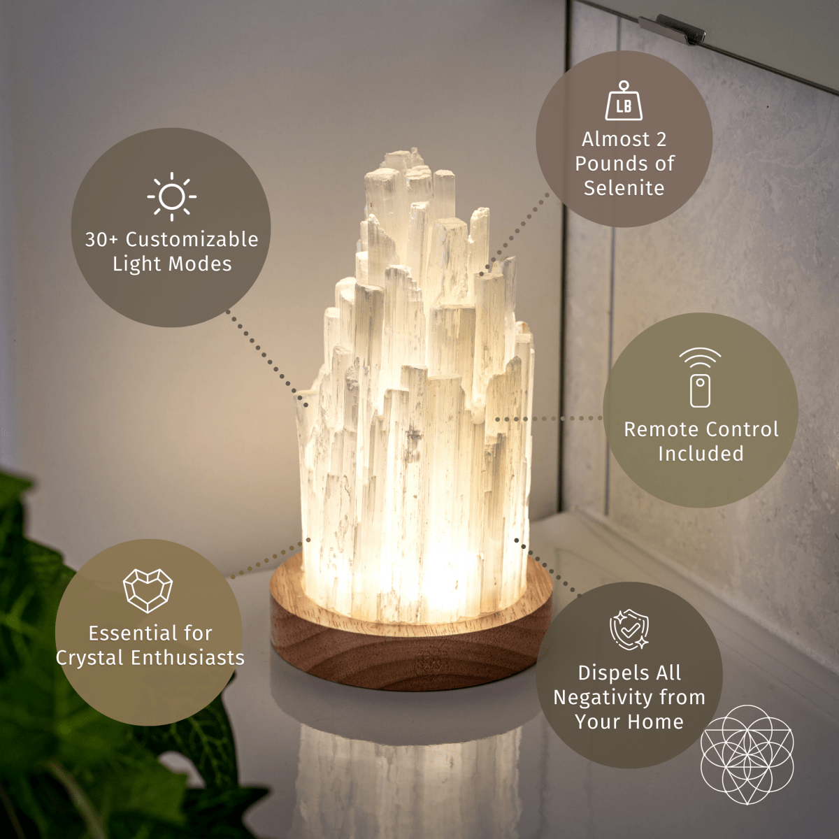 LOVISIO Natural Selenite Accent Lamp product image 5