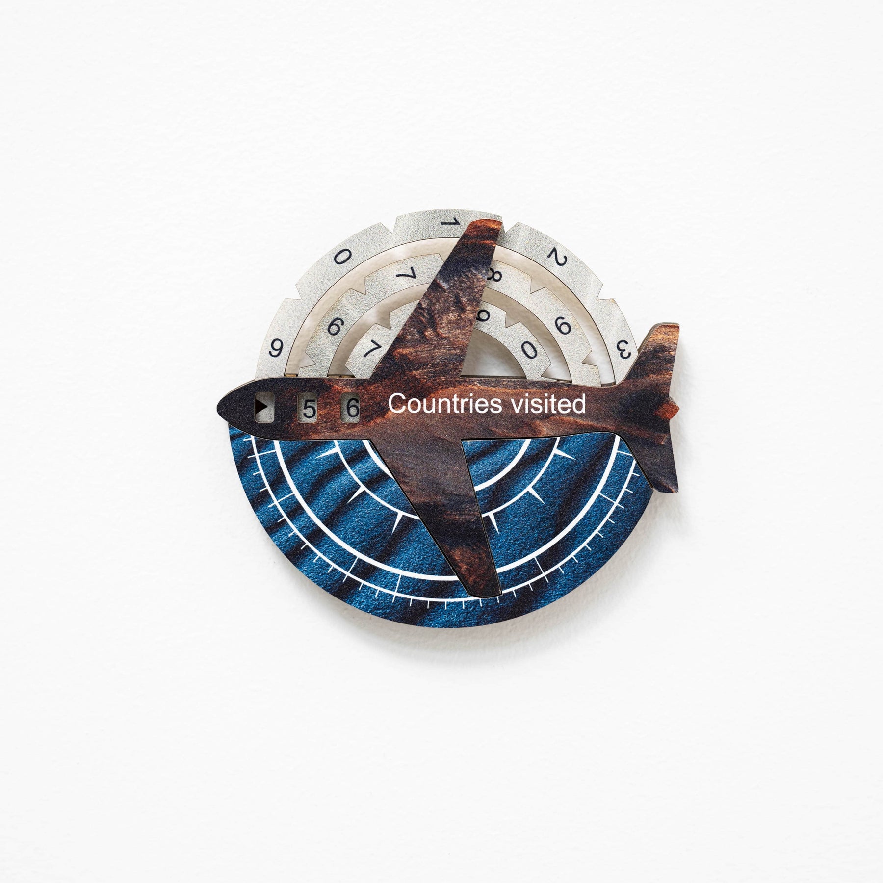 Travel Tracker Pieces for 3D Wooden World Maps