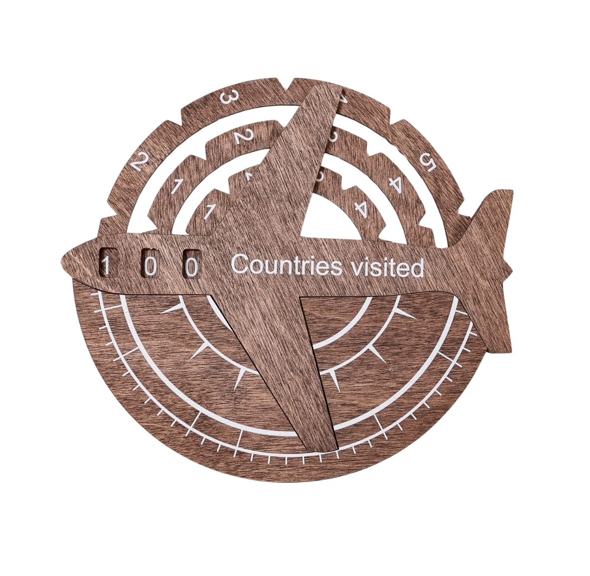 Travel Tracker Pieces for 3D Wooden World Maps