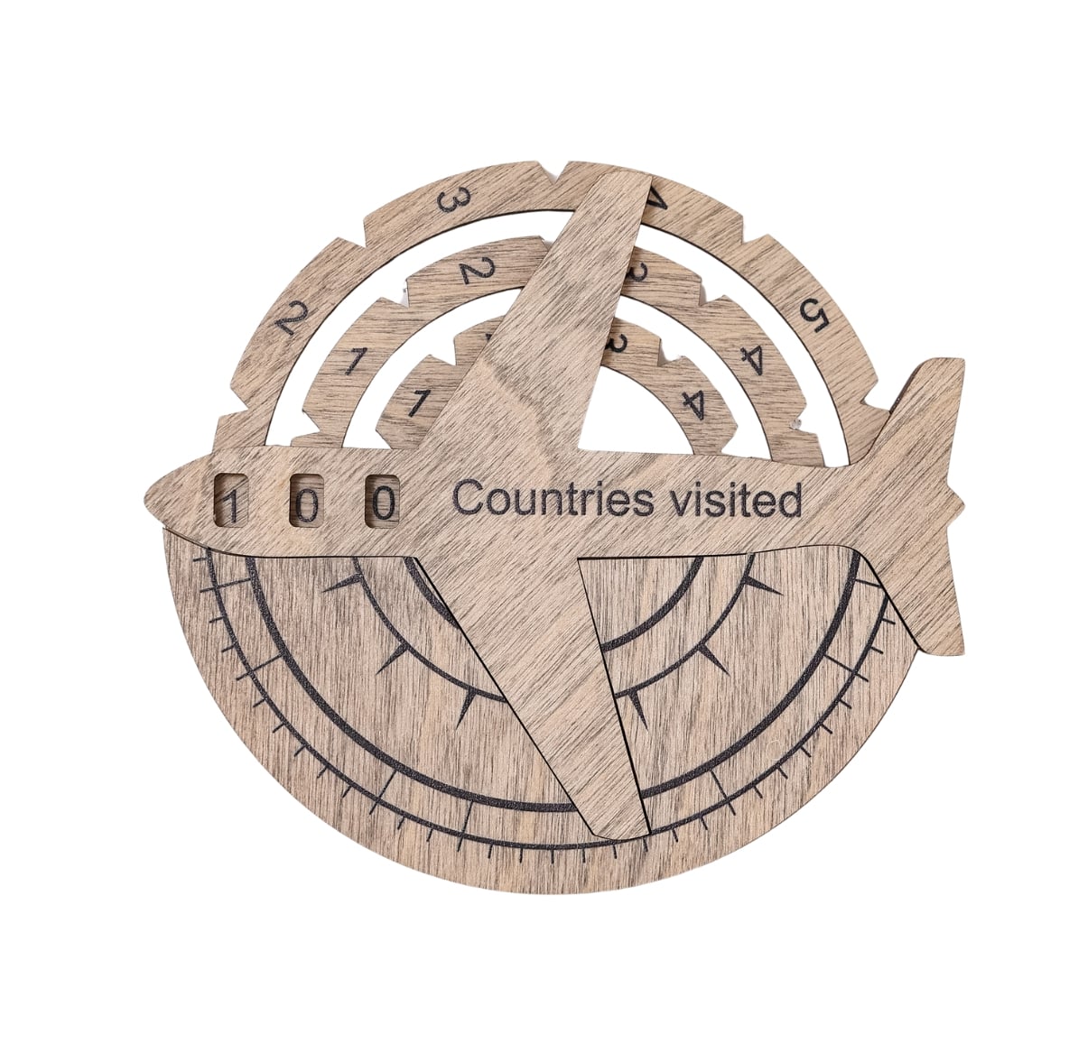 Travel Tracker Pieces for 3D Wooden World Maps